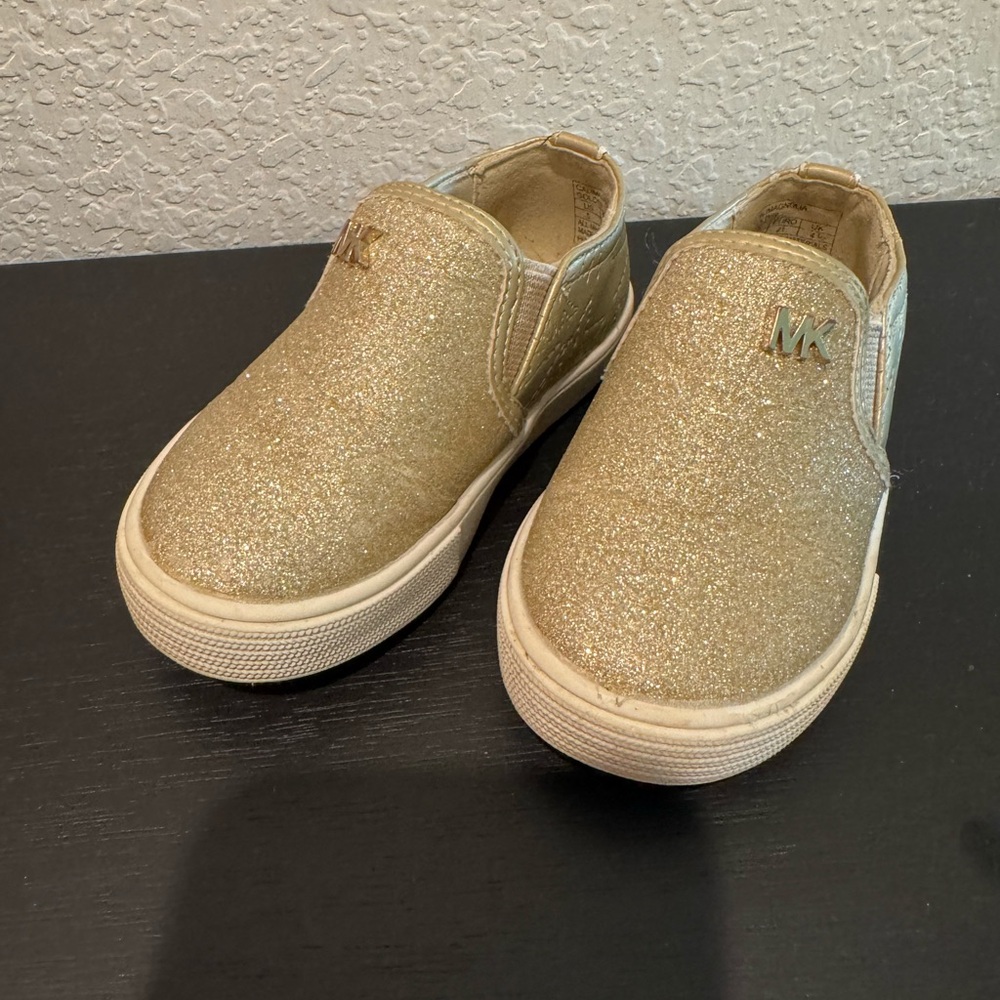 Michael Kors Kids Gold Glitter Sneakers